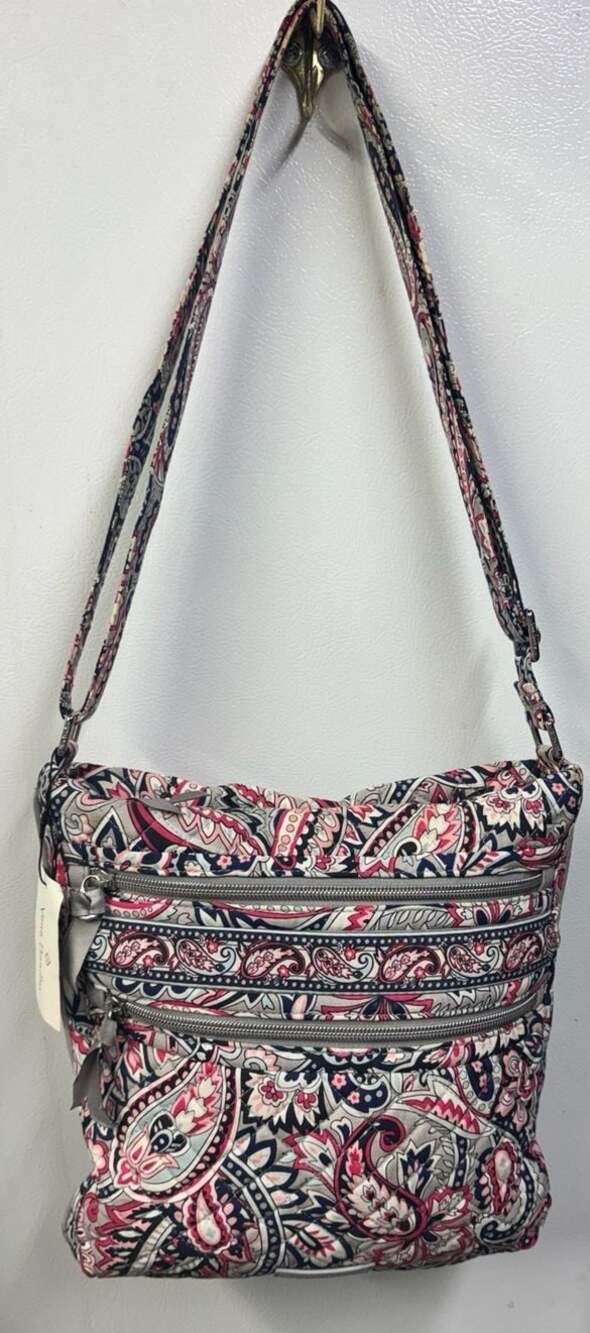Vera Bradley Triple Zip Hipster Crossbody Bag in Gramercy Paisley